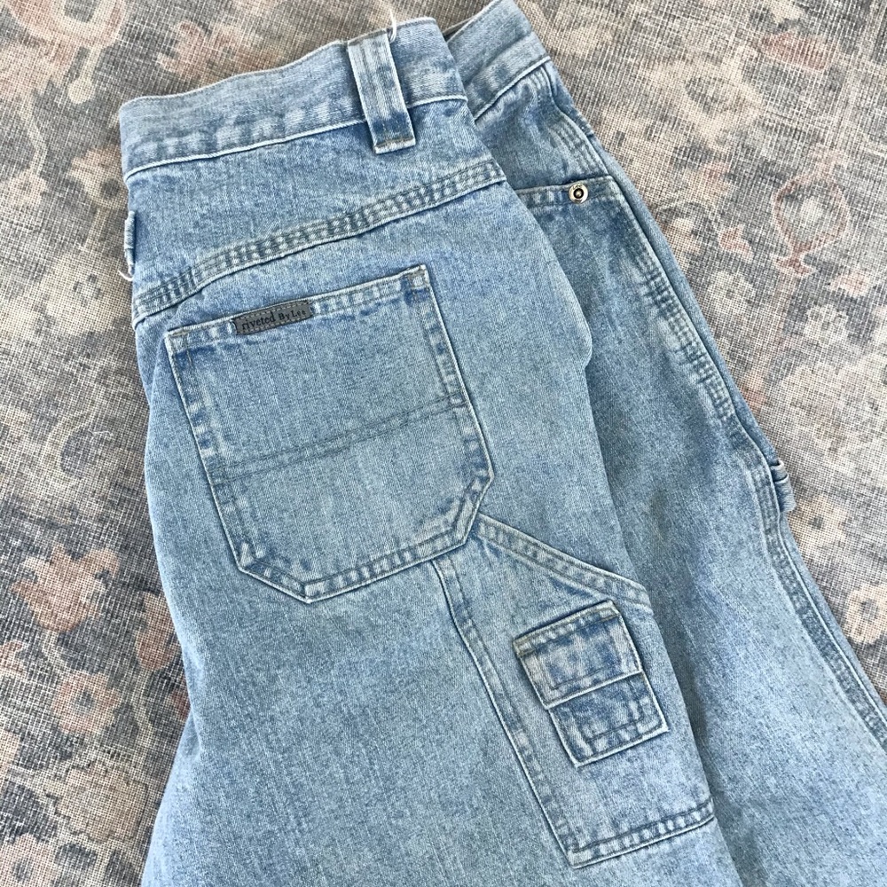 Vintage 1990s Riveted by Lee Wide-leg Cropped Jean - Picture 2 of 10